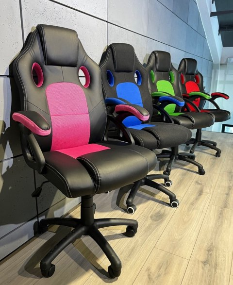 Fotel obrotowy do biurka CARRERA M PINK PU
