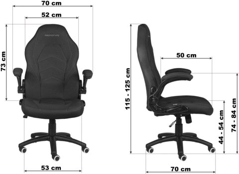 Fotel obrotowy do biurka HYPER ALCANTARA SPC