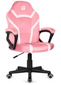 Fotel obrotowy do biurka MARIO ALCANTARA PINK + WHITE