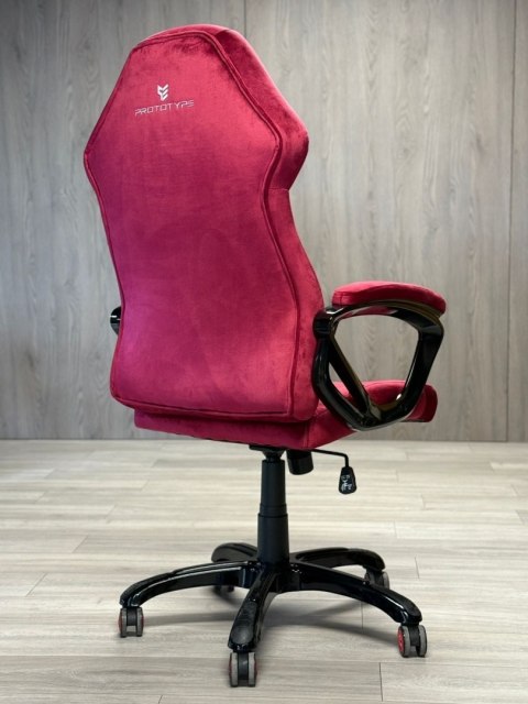 Fotel obrotowy do biurka SPIDER BURGUNDY ALCANTARA
