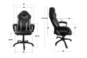 Fotel obrotowy do biurka SPIDER GRAPHITE FABRIC