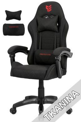 Fotel obrotowy gamingowy ENZO XL BLACK FABRIC OUTLET