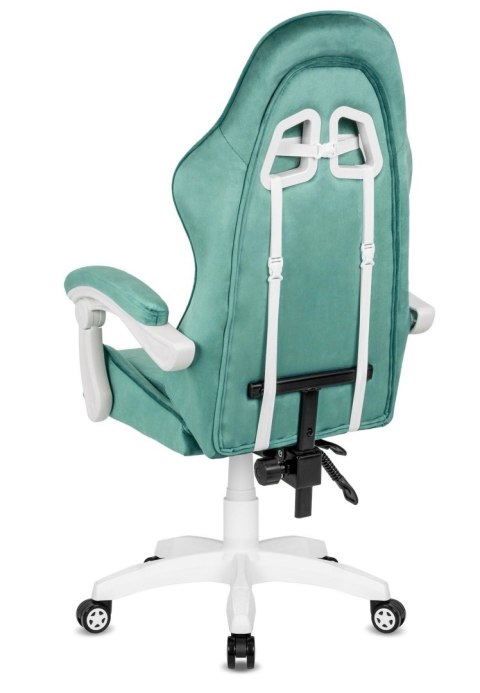 Fotel obrotowy gamingowy ENZO XL MINT ALCANTARA ICE