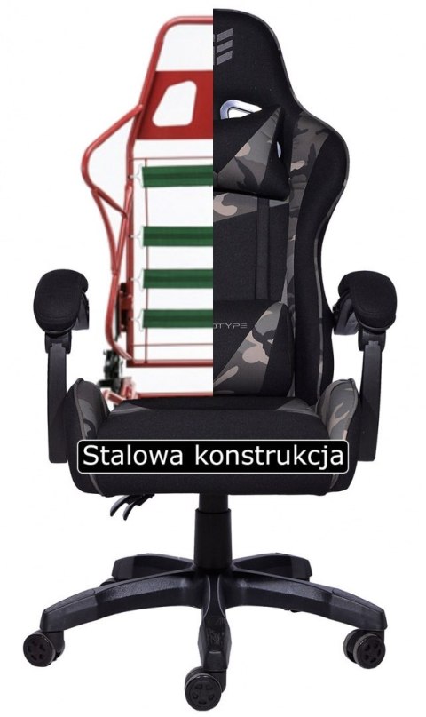 Fotel obrotowy gamingowy HERO GREEN FABRIC