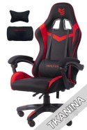 Fotel obrotowy gamingowy HERO RED FABRIC