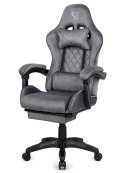 Fotel obrotowy gamingowy XL POKER PRO GREY ALCANTARA