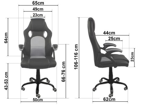 Fotel obrotowyCARRERA M RED FABRIC GAMER OUTLET