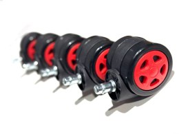 Koła kauczukowe Black RED SOFT - 5 sztuk