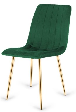 Krzesła tapicerowane AURORA VELVET GOLD zestaw 4 sztuk kolory do wyboru