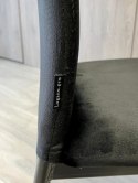 Krzesła tapicerowane Zestaw 4 VALVA DUO BLACK VELVET