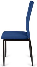 Krzesła tapicerowane Zestaw 4 VALVA DUO VELVET BLUE