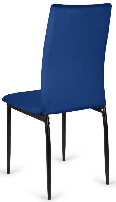 Krzesła tapicerowane Zestaw 4 VALVA DUO VELVET BLUE