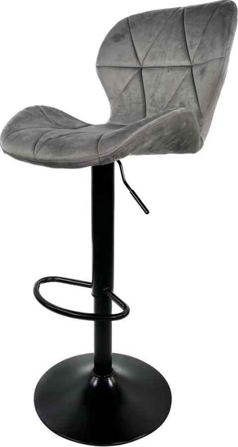 Krzesło barowe SMILE VASTO GREY VELVET hoker
