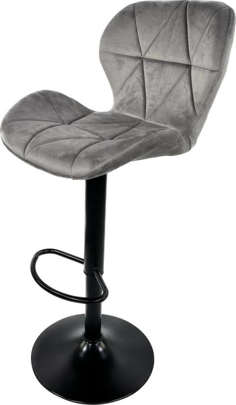 Krzesło barowe SMILE VASTO GREY VELVET hoker