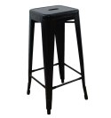 Krzesło barowe hoker BARI NERO loft