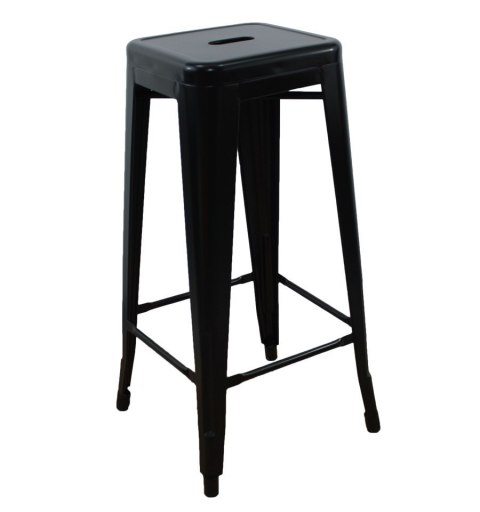 Krzesło barowe hoker BARI NERO loft