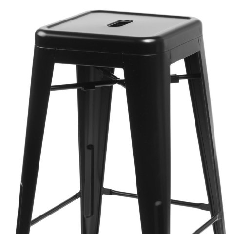 Krzesło barowe hoker BARI NERO loft