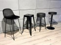 Krzesło barowe hoker BARI NERO loft