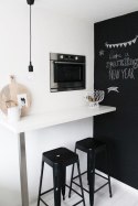 Krzesło barowe hoker BARI NERO loft