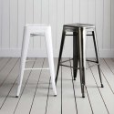 Krzesło barowe hoker BARI NERO loft