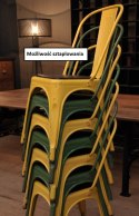 Krzesło barowe hoker BARI NERO loft