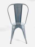 Krzesło metalowe loft CORSICA LIGHT GREY - II GATUNEK