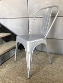 Krzesło metalowe loft CORSICA LIGHT GREY - II GATUNEK
