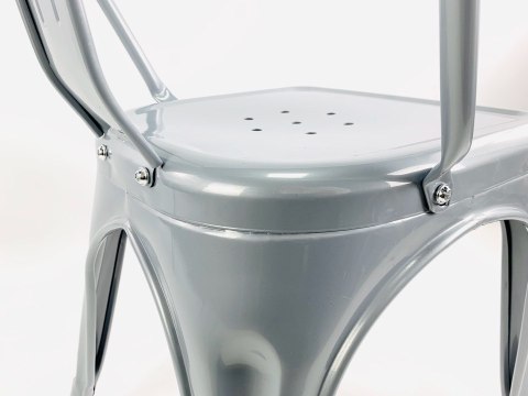 Krzesło metalowe loft CORSICA LIGHT GREY - II GATUNEK