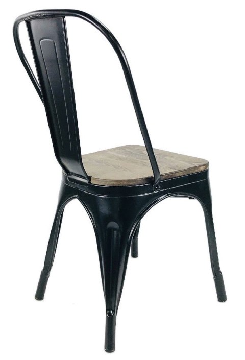 Krzesło metalowe loft CORSICA NERO OAK II GATUNEK