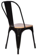 Krzesło metalowe loft CORSICA NERO PINE