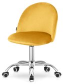 Krzesło obrotowe GLORIA OFFICE MUSTARD VELVET