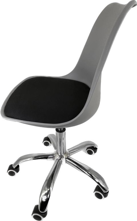 Krzesło obrotowe MONZA OFFICE GREY + BLACK FABRIC II