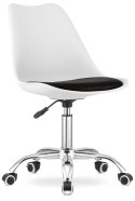 Krzesło obrotowe MONZA OFFICE WHITE + BLACK FABRIC II
