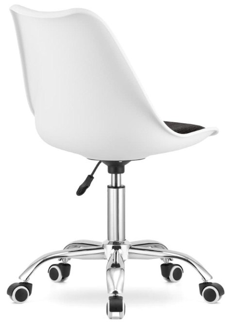 Krzesło obrotowe MONZA OFFICE WHITE + BLACK FABRIC II