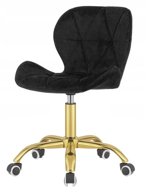 Krzesło obrotowe VASTO OFFICE VELVET BLACK GOLD