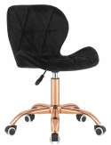 Krzesło obrotowe VASTO OFFICE VELVET BLACK ROSE GOLD