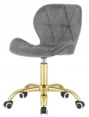 Krzesło obrotowe VASTO OFFICE VELVET DARK GREY GOLD