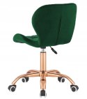 Krzesło obrotowe VASTO OFFICE VELVET FOREST GREEN ROSE GOLD