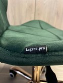 Krzesło obrotowe VASTO OFFICE VELVET FOREST GREEN ROSE GOLD