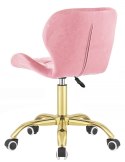 Krzesło obrotowe VASTO OFFICE VELVET PINK GOLD OUTLET