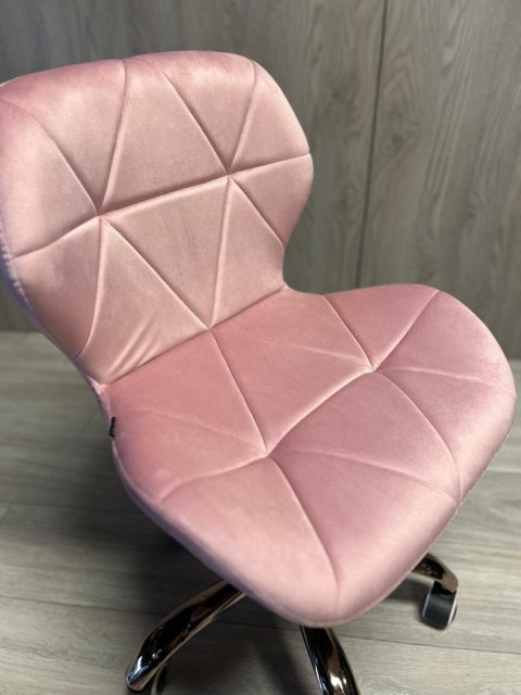 Krzesło obrotowe VASTO OFFICE VELVET PINK ROSE GOLD