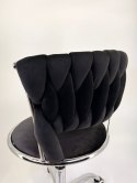 Krzesło obrotowe warkocz TRECCIA OFFICE BLACK VELVET