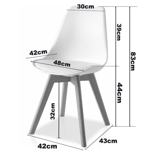 Krzesło skandynawskie MONZA LIGHT GREY - Grey Fabric II