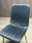 Krzesło tapicerowane AURORA VELVET DARK GREY GOLD