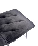 Krzesło tapicerowane BORGO VELVET BLACK ROSE GOLD