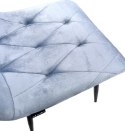Krzesło tapicerowane BORGO VELVET LIGHT BLUE ROSE GOLD