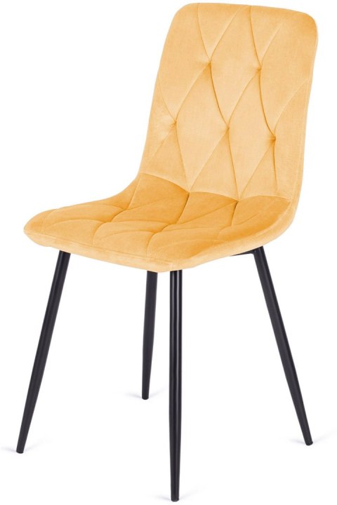 Krzesło tapicerowane BORGO VELVET MUSTARD