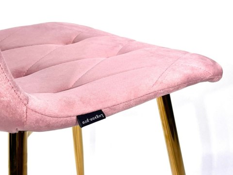 Krzesło tapicerowane BORGO VELVET PINK ROSE GOLD