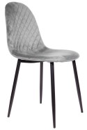 Krzesło tapicerowane CARO VELVET GREY II GATUNEK