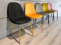 Krzesło tapicerowane GIULIA BLACK FABRIC GOLD